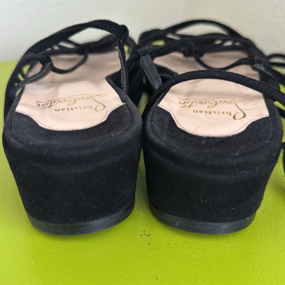 Christian Louboutin suede strappy flats size 39 - Picture 11 of 13